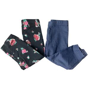 Cat & Jack and Carters Leggings Bundle of 2